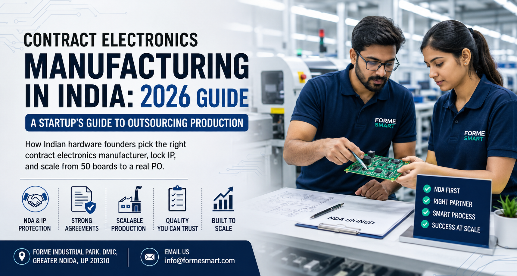 Contract electronics manufacturer in India walking a hardware startup from NDA to outsourced production